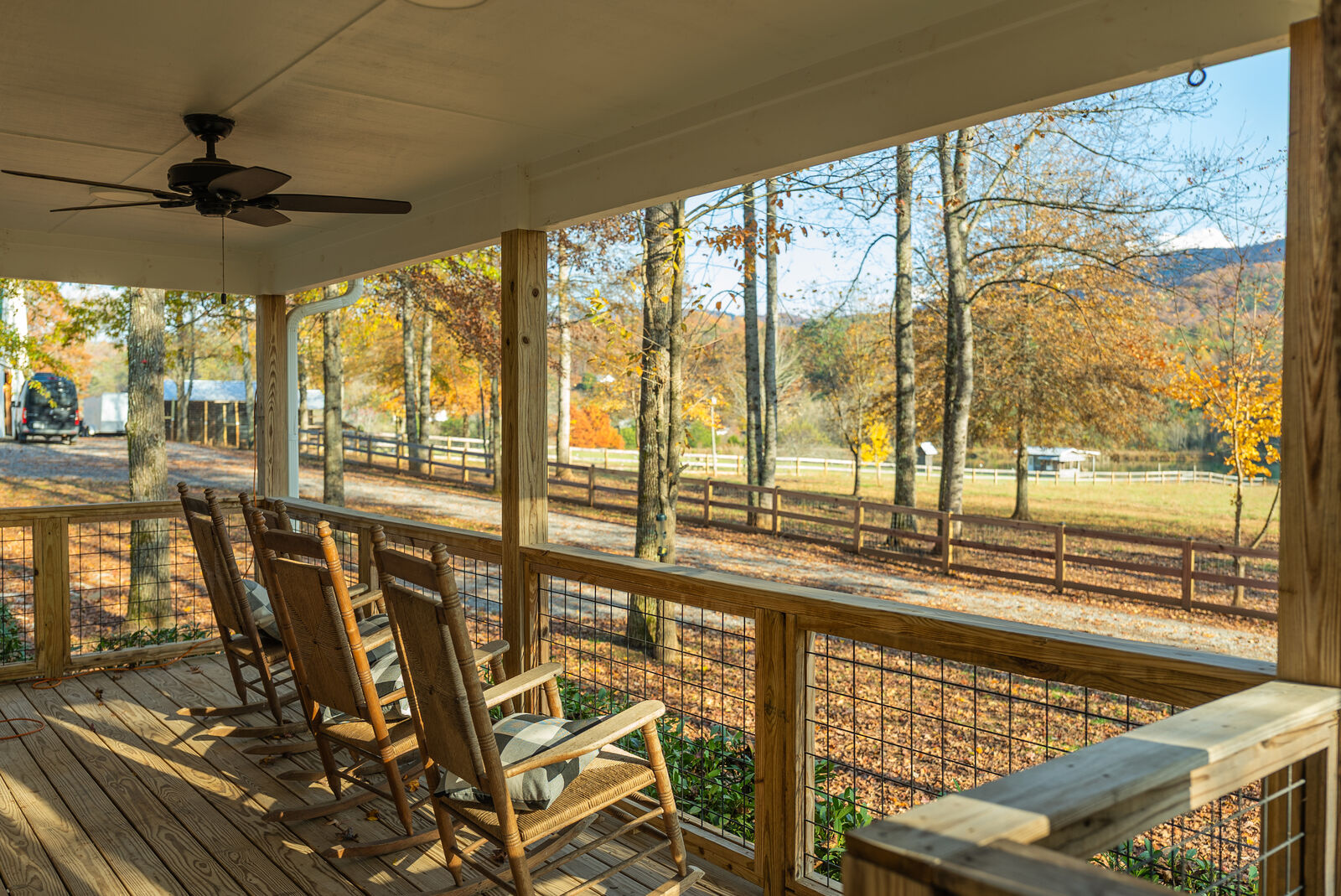 Back deck overlooking the property