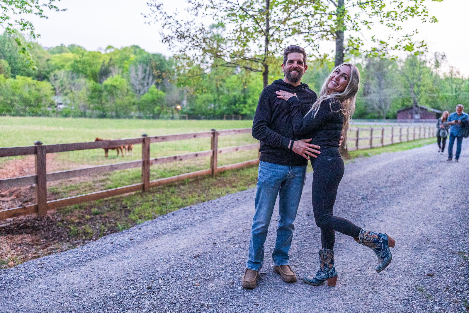 Happy couple enjoying the retreat